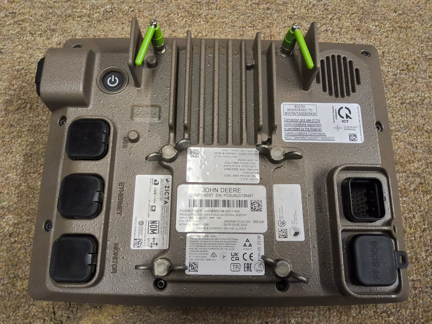 John Deere Gen 4 4640 Display