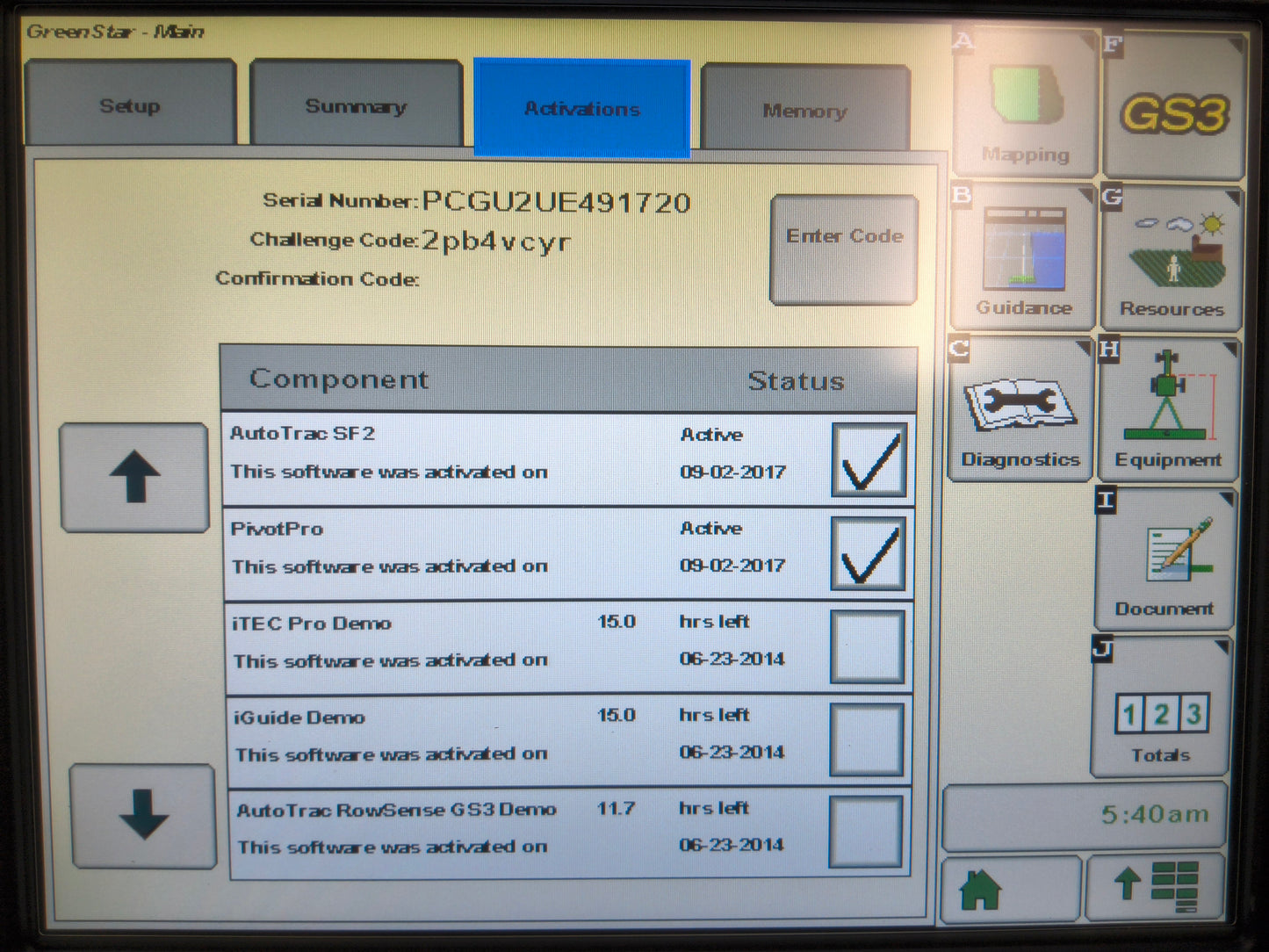 John Deere GreenStar™ GS3 2630 Display