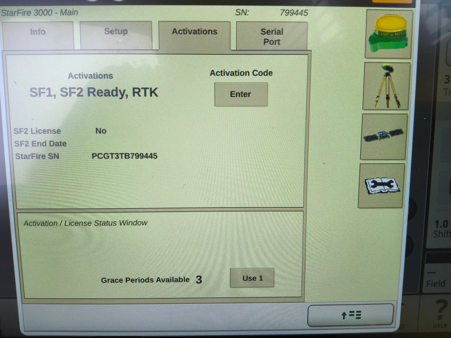 John Deere StarFire™ 3000 GPS Receiver